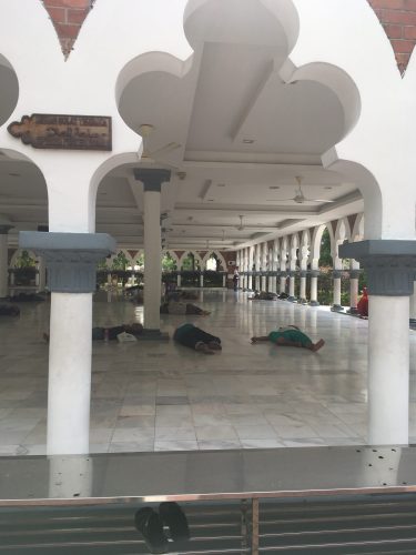 Apparently it is also common to have a nap in the mosque.